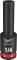3/8X1/4"DP IMPT SOCKET 6PT MIL