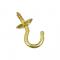 CUP HOOK 1/2" SOLID BRASS 6PK
