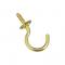 CUP HOOK 7/8" SOLID BRASS 5PK