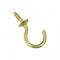 CUP HOOK 1" SOLID BRASS 4PK