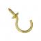 CUP HOOK 1-1/4" SOLID BRASS 2PK