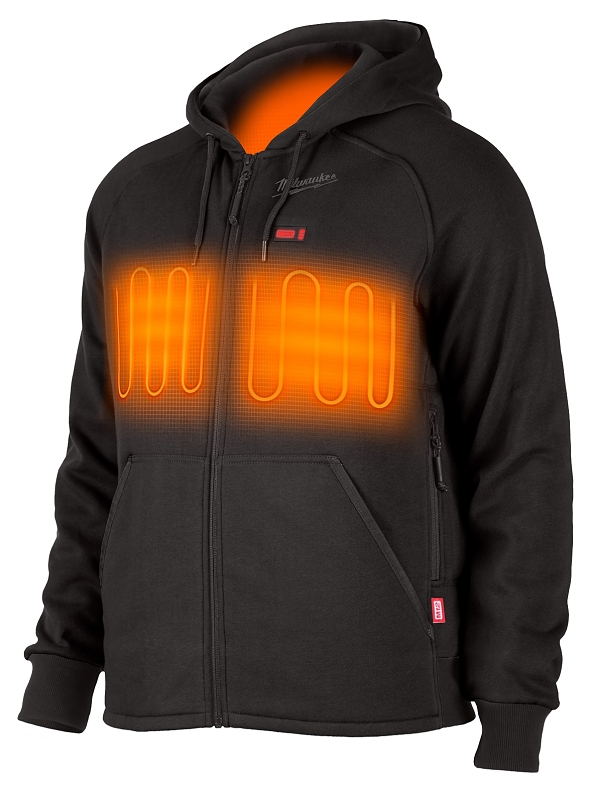 JACKET HOODIE HEATED M12BLK M