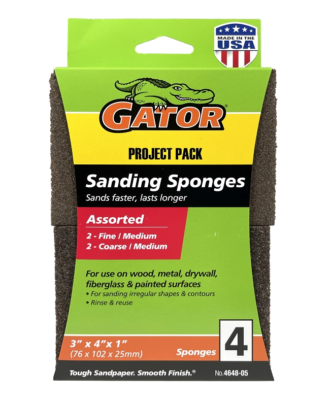 SANDING SPONGE F/M &C/M ASST 4PK