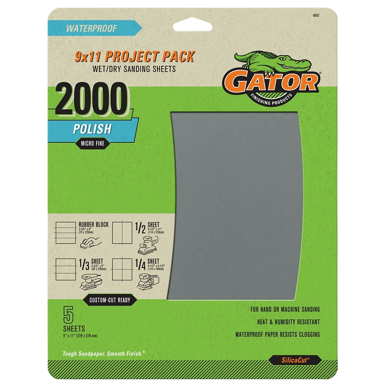 SANDPAPER 2000GRIT WATRPROOF 5PK