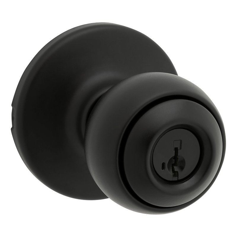 KWIKSET ENTRY KNOB POLO MAT BLK