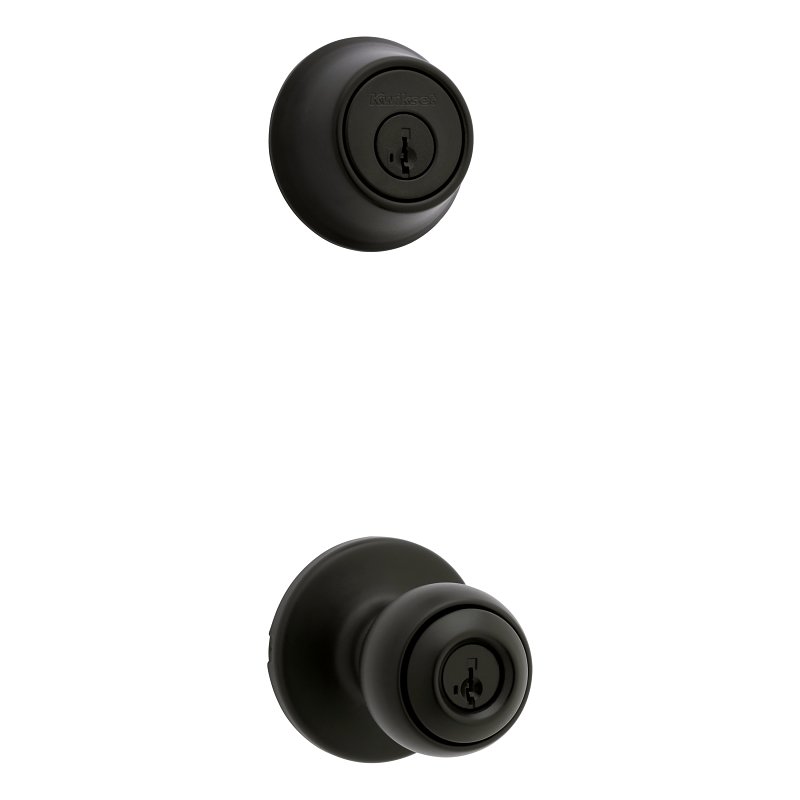 KWIKSET DEADBOLT POLO SET MT BLK