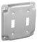METAL BOX SQ RAISD 2SWITCH COVER
